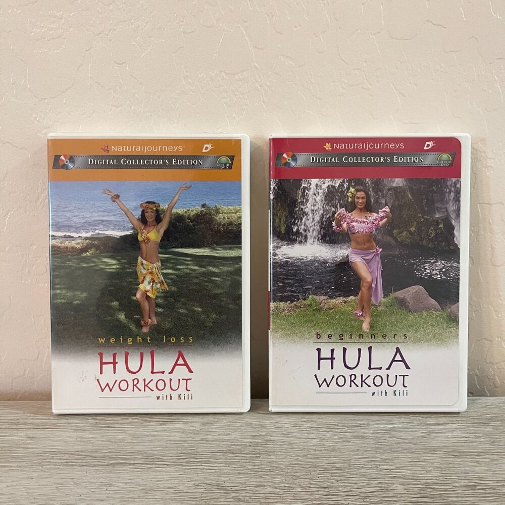 Hula Workout with Kili Video DVD Set of 2 Beginner Weight Loss Natural Journeys